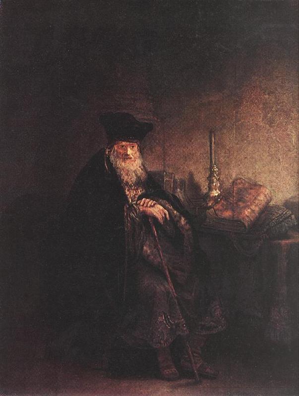 REMBRANDT Harmenszoon van Rijn Old Rabbi Germany oil painting art